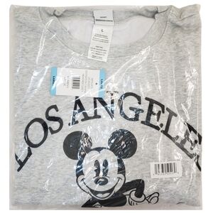 Character Los Angeles California Mickey Mouse Destination Womens Sweatshirt  NWT